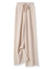 100% Merino Wool Pants Women Autumn Winter Casual Wide Leg Trousers Middle Seam Style Knitted Cashmere Soft Lace-up Pants