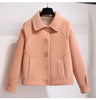 Women's Short Spring and Autumn Korean Loose Tweed Coat Retro Jacket