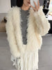Women Autumn Furry Sweater Coat Single Button Design Knitted Warm Coat Thick Cardigans Clothes Tops For Women Sweater