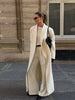 Thin Retro Double-breasted Long Coats Women Casual Loose Woolen Maxi Coat Female Early Autumn Elegant Chic Streewear