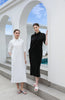 SS26 Women Terry Dress Collar Dress Cotton Stretch Sleeve Length Can Cover Elbows