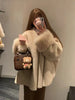 Faux Mink Fur Coat for Women Winter Thick Loose Hairy Casual Jacket Y2K Streetwear Long Sleeve Warm Fur Outerwear