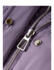 Womens Down Jacket Winter 90 White Duck Down Purple Hooded Large Pocket Warm Long Outerwear