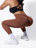 V-Back High Waisted Yoga Leggings Seamless Knit Tights for Women Quick Dry Butt Lifting Slim High Elastic Leggings