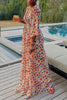 Long Dress Women Dresses A Line Vestidos Y2k Streetwear V Neck Full Sleeve Print Dot Elegant Party Night Work High Waist