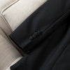 Lengthen Black Blazers Women Elegant Temperament Double-Breasted Suit Jacket Korean Chic Office Lady OL Lapel Outerwear