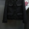 Women's Short Jacket Spring Autumn High-grade Tweed Lady Casual Outerwear Solid Single Breasted Ladies High-Quality Coat