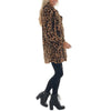 Women Winter Warm Faux Fur Coat Casual Turn-down Collar Leopard Jackets Ladies Streetwear Long Sleeve Pockets Overcoats