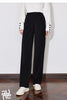 Women Casual Pants Autumn and Winter Mid Waist Workwear Style Straight Woolen Pants