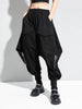 High Elastic Waist Black Brief Long Harem Trousers Loose Fit Pants Women Tide Spring Autumn 1DC778