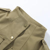 Women's Jacket Slim Fit Stand Collar Tailored Epaulets Flap Pockets Single Breasted Button Down Blazer Coat Spring Outwear