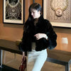 Korean Women Fur Thickening Outwear Advanced Female Faux Fur Coat Coat Autumn Winter Ladies Long Sleeves Plush Jacket