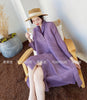 Pleated Triple Button Long Sleeve Lapel Dress Women Spring Korean Causal Elegant Clothes