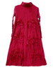 High End Pleated Dress For Women Turtleneck Long Sleeves Tassel Elegant Style Ladies Holiday Clothing Spring 2R7632