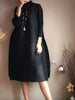 Pleated Classical Vintage Dress Turtleneck Loose High Aesthetic Designer Women Abayas Elegant Clothing