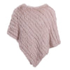 Women's 100% Real Natural Rabbit Fur Knitted Pullover Poncho Lady Cape Genuine Fur Shawl Warm One Size