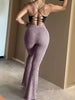 Slim High Waist Capris Sexy Bell Bottom Flare Tights Solid Y2k Women Clothes E Girl Aesthetic Streetwear Woman Pants