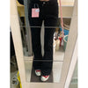 Black High Waist Bell Bottom Jeans Women's Autumn Slim Fit Stretch Small Size Bulletproof Denim Pants
