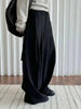 Winter Thick Warm Pants For Women High Waist Pleated Wide Leg Trousers Office Lady Clothes Minimalism 26C967
