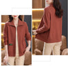 Knitted Cardigan Jacket Women Sweater Autumn Winter Lapel Zipper Sweater Jacket Loose Solid Outerwear Female Sweatshirt Tops