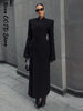 Elegant Shawl Collar Lace Up Long Woolen Coat Women Full Sleeve Belt Lapel Thick Overcoat Autumn Winter Lady Chic Outwear