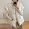 Autumn Winter Simplicity Comfortable Women's Cotton Vest Temperament Versatile Ladies Down Cotton Waistcoat Jackets