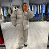 Drawstring Women's Winter Padded Jacket Pant Suits Hooded Full Sleeve Warm Jackets Pants Thicken Casual Lady Outfit