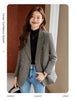 Women Blazer Ladies Grey Coffee Long Sleeve Female Casual Jacket For Autumn Winter Double-Breasted Suit Female Outerwea