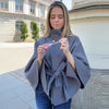 Autumn Elegant Coat Femme Lace Up Slim Woolen Coats Tops Street Casual Solid Turtleneck Jacket Women