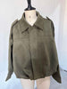 Autumn Women's Green Suede Short Jacket Loose Lapel Zipper Long Sleeve Bomber Coat Female Lady High Street Outwears