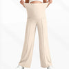 Plus Size Maternity Straight Pants Autumn Winter High Waist Pregnant Women Wide-leg Pants Outer Wear Premama Loose Trousers