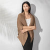 Pleated Spring Women's Cardigan Short Coat Chic Outerwear Unique Design Laeple Half Sleeve Jackets