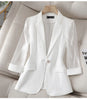 Blazer Women Suit Jacket Female Feminine Blazers Notched Collar Business Suit Elegant Office Ladies Blaser Outwear