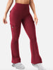 Essential Women's Fitness Pants: High-Waisted Flared Workout Pants with Pockets, Shaping and Tummy-Control Fitness Pants