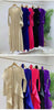Ruffle Edge Maxi Pleated Dress For Women Round Neck Long Sleeves Solid Color Stitching Belt Dresses 2DA9911