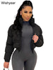 Winter Thick Warm Cotton Down Jacket Women Clothing Gray Zipper Short Puffer Parkas Coats Outwear Female Crop Tops Streetwear