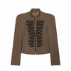 Women Vintage Slim Jacket Spring Women Trends Elegant Napoleon Jackets Ladies High Street Chic Shoulder Padded Blazer