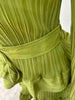 Long Pleated Dress Women Round Neck Solid Color Ruffles Cake Belt Dresses Multi-layer Female Elegant Clothing 2R6863
