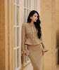 Spring Women's RoundNeck Diamond-Embellished Long-Sleeved Knitted DressY2K High-Quality Commuter Maxi Dress