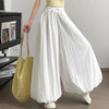 Girls Korean Wide Leg Pants Female Chic Designer High Waist Trousers Lady Baggy Thin Casual Daily Pants