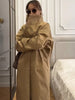 Elegant Minimal Trench Coat Sophisticated Office Commute Loose Long Maxi Overcoats Ladies Autumn Daily Street Fall Outerwear