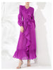 Chic Pleated Women's Dress Irregular Ruched Patchwork Design V Collar Niche Elastic Loose Lace Up Clothing 2DB1191