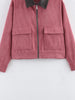 Spring Pink Casual Jacket Women's Loose Fit Streetwear Front Zipper Pockets Lounge Wear Daily Outerwear
