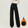 Winter Girls Thermal Fleece High Waist Jeans Lady Snow Warm Plush Denim Pants Women Classic Straight Leg Trousers