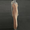 Sexy Mesh See Through Slim Evening Party Dresses Fall Winter Strap Christmas Outfits Glitter Diamond Long Dress for Women