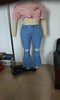 Women's Spring and Fall Casual Ripped High-waisted Slightly Flared Pants Jeans Slim-fit Wash Jeans Long Pants Y2k