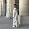 Elegant Solid Women Long Coat Single Breasted Turn-down Collar Loose Full Sleeve Lady Coats Spring Lady Street Outwears
