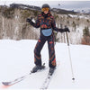 Printed Hooded Puffer Coat Suspender Ski Pants Zip‑Up Slim Fit Winter Women Snow Outfit Warm Lady Two‑Piece Ski Set