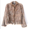 Winter Women Turtle neck Warm Knitted Natural Fur coat Long Sleeve Female Warm Winter Genuine Fur Jacket Thick Outwear