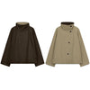 Women Stand Collar Spring Woolen Coats Single Breasted Loose Female Long Sleeve Jacket Office Lady Street Short Coat